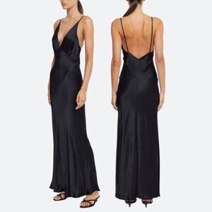 BEC + BRIDGE MOON DANCE V MAXI DRESS - BLACK - Size US 4